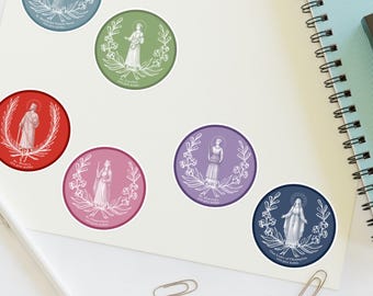 Catholic Saint Sticker Sheet Bundle - Catholic Sticker Pack Gift - Catholic Water Bottle, Baptism, Confirmation, Christmas, St Nicholas Day