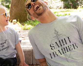 Saint Trainer T Shirt - Catholic Apparel for Men - Catholic father, teacher, dad, grandpa gift - Unisex Jersey Short Sleeve Tee