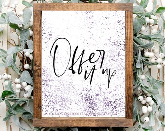 Catholic Printable - "Offer it up" - Digital download - instant printable