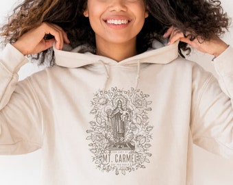 Our Lady of Mt. Carmel, ora pro nobis Catholic Hoodie - Unisex Hooded Sweatshirt - Catholic Men's and Women's Apparel