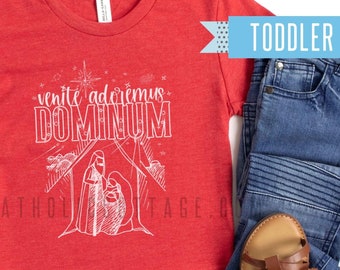 TODDLER Catholic Christmas T Shirt - Catholic/Christian Clothing for Kids, Nativity Shirt, Kids Christmas Shirt