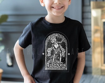 YOUTH St. George and the Dragon Tee - Catholic Saint T Shirt - Clothing for Catholic Kids