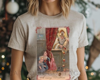 St. Nicholas Day T Shirt, Catholic Advent Shirt, Catholic Christmas Gift, Catholic kids shirt, Saint shirt for boy, girl, men, women