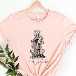 Our Lady Of Mt. Carmel, ora pro nobis - Catholic Women and Men&#39;s Tshirt - Unisex Jersey Short Sleeve Tee