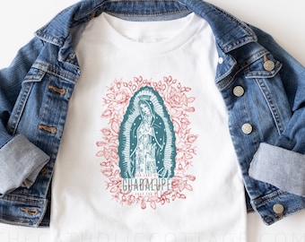 TODDLER Our Lady of Guadalupe T Shirt - Catholic/Christian Mary Clothing for Kids