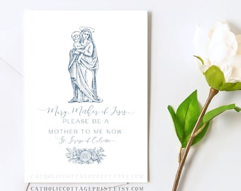 Catholic Mother's Day Gift - St. Teresa of Calcutta Quote - "Mary Mother of Jesus, please be a mother to me now." -download, printable