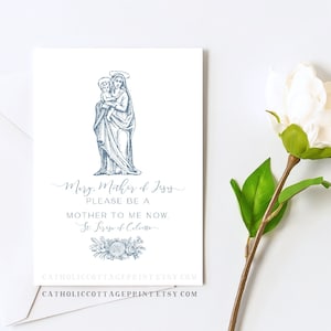 Katholiek Moederdagcadeau - St. Teresa van Calcutta Quote - "Maria Moeder van Jezus, wees nu alsjeblieft een moeder voor mij." -downloaden, afdrukbaar
