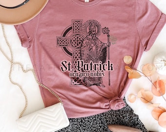 St. Patrick, ora pro nobis (Latin for "pray for us") - Unisex Short Sleeve Tee - Catholic Lent T shirt