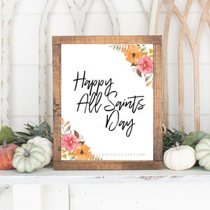 Happy All Saints Day printable - Catholic digital download