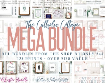 The Catholic Cottage MEGA BUNDLE - All Major Bundles in the shop included - Celebrate/Decorate for all Major Liturgical Feasts and Holidays