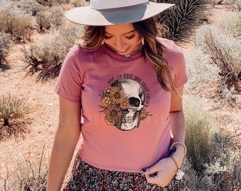 Floral Memento Mori T Shirt "and to dust you shall return" - Catholic Apparel for Women and Girls - Unisex Short Sleeve Tee