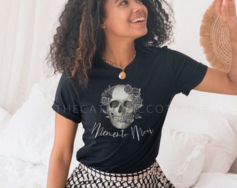 Memento Mori "Remember your death" in Latin - Unisex Short Sleeve Tee - Catholic Gift for Men and Women