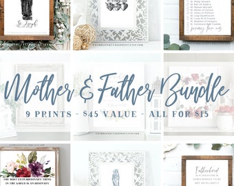 Mother and Father Bundle - Catholic Digital Download/Printables for Mother's and Father's Day