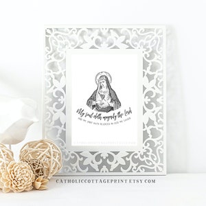 Immaculate Heart of Mary/Magnificat Printable - My soul doth magnify the Lord - Catholic digital download