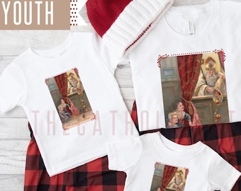 YOUTH St. Nicholas Day Tee - Catholic Saint T Shirt - Clothing for Catholic Kids