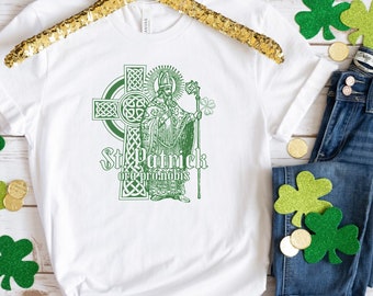 St. Patrick, ora pro nobis (Latin for "pray for us") - Unisex Short Sleeve Tee - Catholic Lent T shirts - St. Patrick's Day Apparel