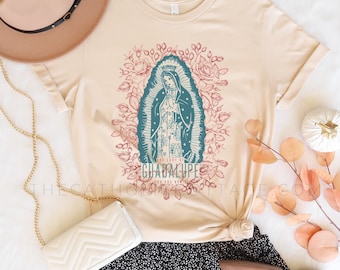 Our Lady of Guadalupe, ora pro nobis t shirt - Catholic Christmas Gifts for Women and Girls - Unisex Short Sleeve Tee