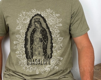 Our Lady of Guadalupe, pray for us t shirt - Catholic Gifts for Men & Women - Unisex Short Sleeve Tee
