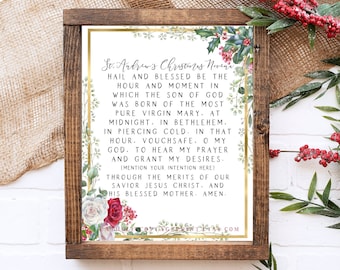 St. Andrew's Christmas Novena - Novena Tracker, Catholic Prayer Printable, Advent/Christmas Digital Download