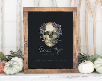 Memento Mori Catholic Printable - All Souls Day/Lent Print - Remember your death - Catholic Wall Art, Digital Download