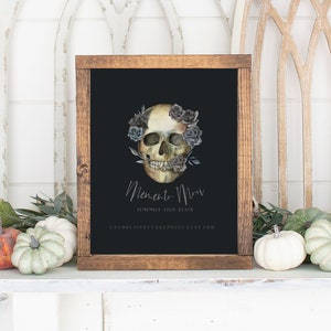 Memento Mori Catholic Printable - All Souls Day/Lent Print - Remember your death - Catholic Wall Art, Digital Download