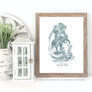 St. George, ora pro nobis - Catholic Saint Printable, Digital Download