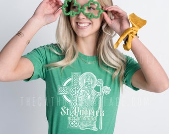 St. Patrick, ora pro nobis (Latin for "pray for us") - Unisex Short Sleeve Tee - Catholic Lent T shirts - St. Patrick's Day Apparel