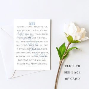 Confirmation TEACHER gift - St. Mother Teresa Quote - "You will teach them to fly..." - Catholic saint printable/card