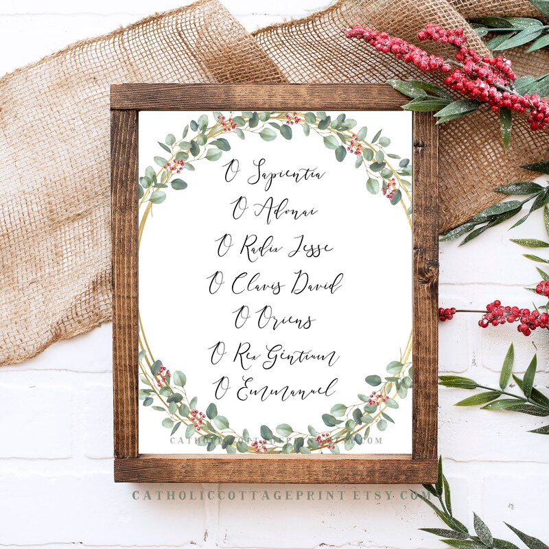 O Antiphons Printable Etsy