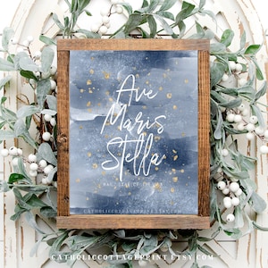 Ave Maris Stella, Hail, Star of the Sea - Katholieke afdrukbare, digitale download