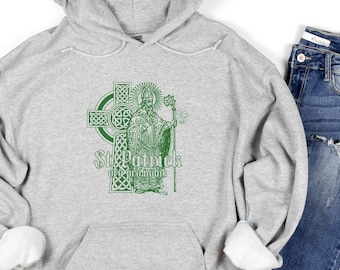 St. Patrick, ora pro nobis (Latin for "pray for us") - Unisex Hooded Sweatshirt - Catholic Lent - St. Patrick's Day Apparel