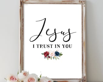 Jesus I Trust In You, Divine Mercy, St Faustina, Litany of Trust, Catholic Digital Printable