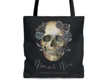 Memento Mori  Tote Bag - Catholic gift for women and girls- Remember your death - All Souls Day, Lent Bag