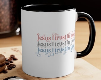 Divine Mercy "Jesus I trust in You" Mug - Ceramic Mug 11oz - Catholic Gifts for girls and women