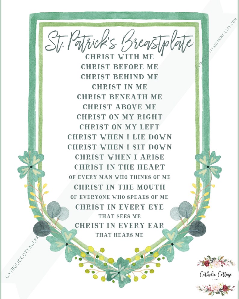 St Patrick #39 s Breastplate Printable christ With Etsy St Patrick #39 s Breastplate Printable christ With Etsy