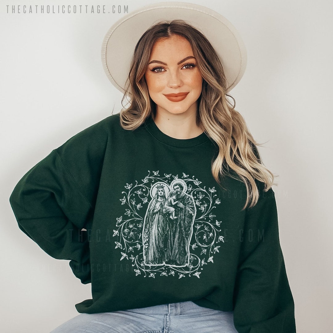 1650~Embroidered HOLY Crewneck T-shirt main image 0