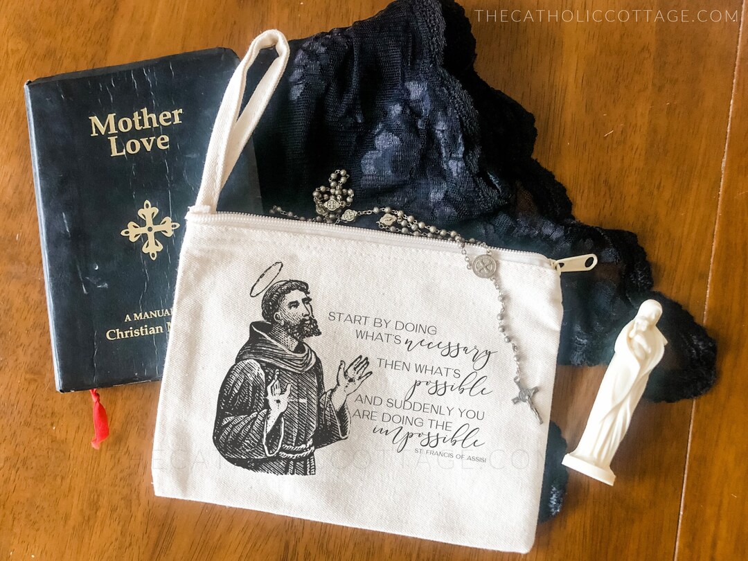 St. Francis of Assisi Chapel Veil Bag - Catholic Mass Bag - Adoration ...