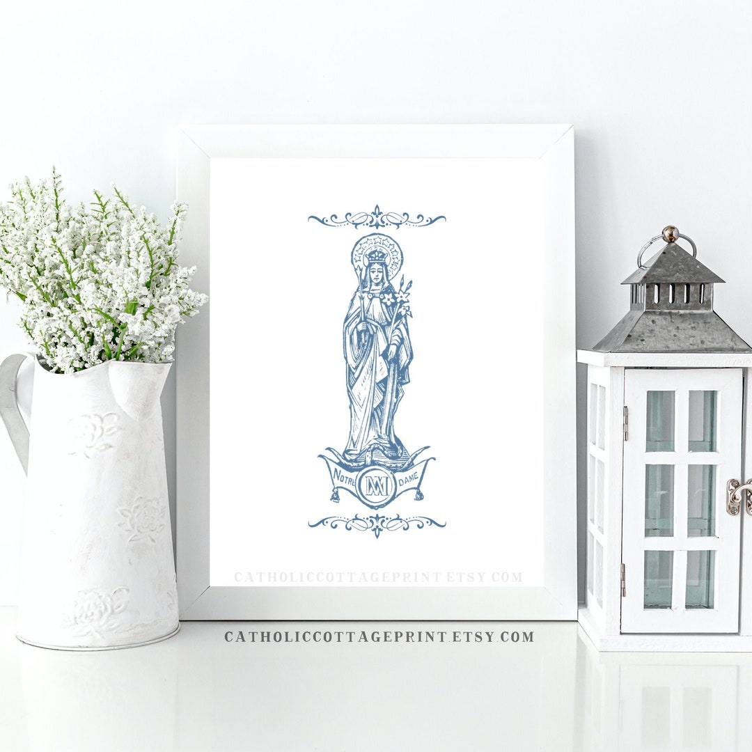 Notre Dame/our Lady Printable - Catholic Digital Download of Mother ...