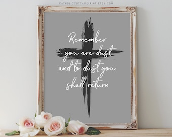 Lent Digital Printable - Remember you are dust and to dust you shall return
