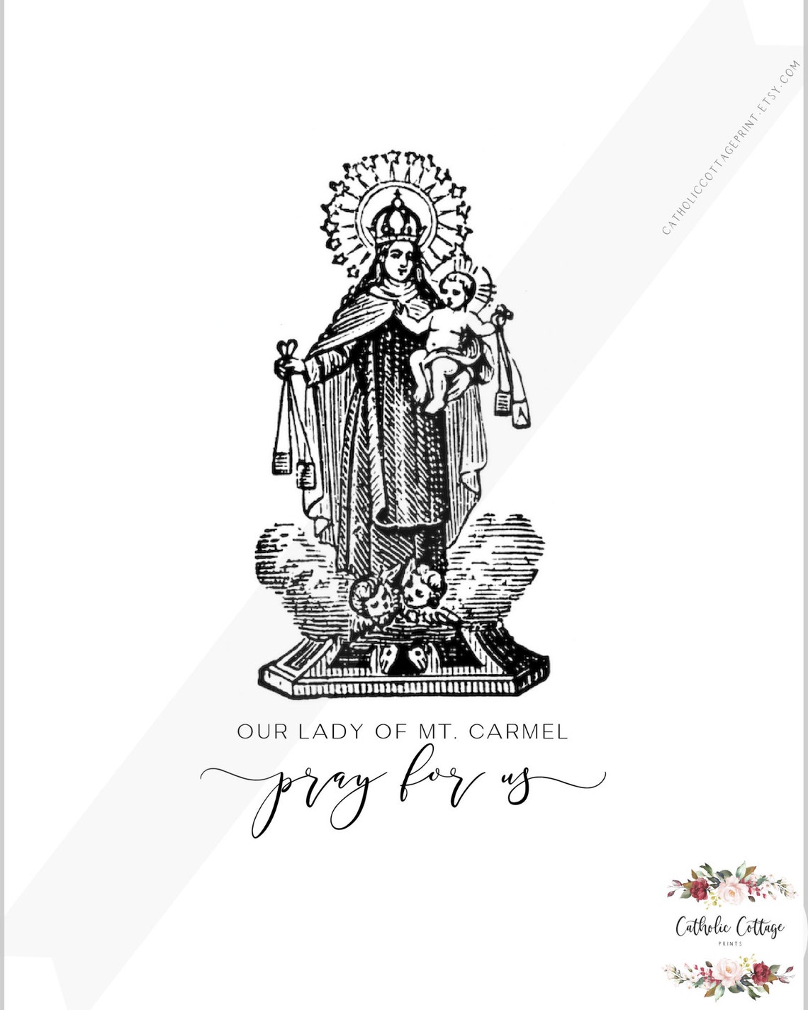 Our Lady of Mt Carmel, Pray for Us - Catholic Digital Download ...