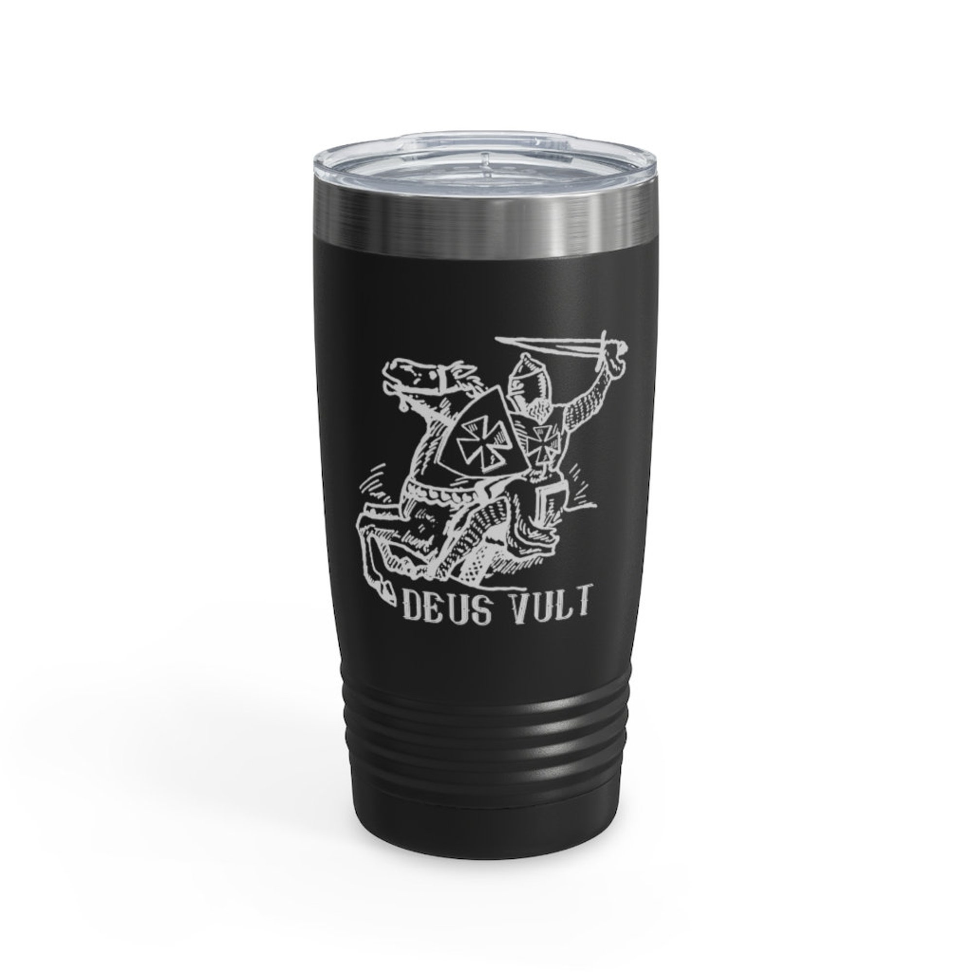 Discover Crusader "Deus Vult" Vacuum  Ringneck Tumbler