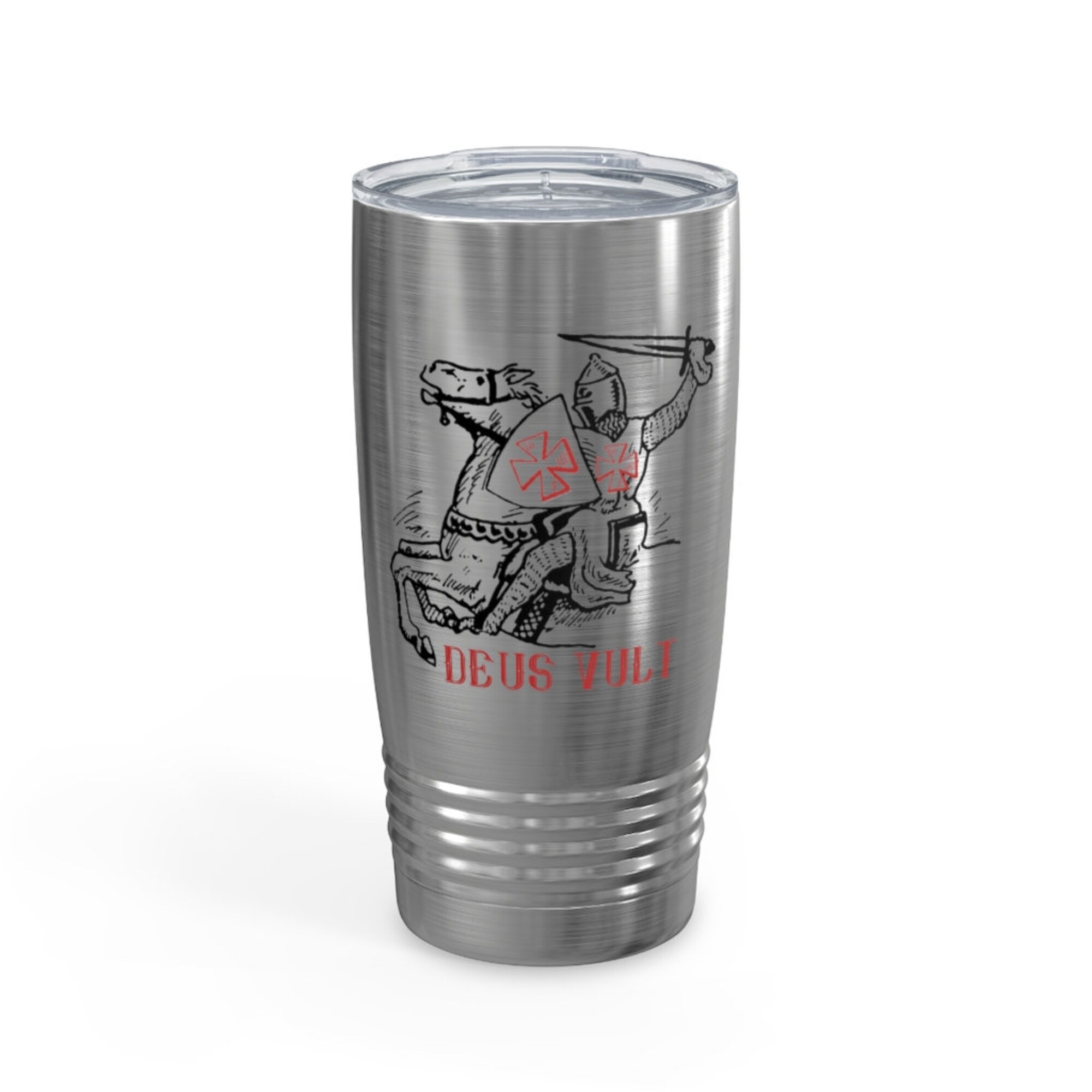 Discover Crusader "Deus Vult" Vacuum  Ringneck Tumbler