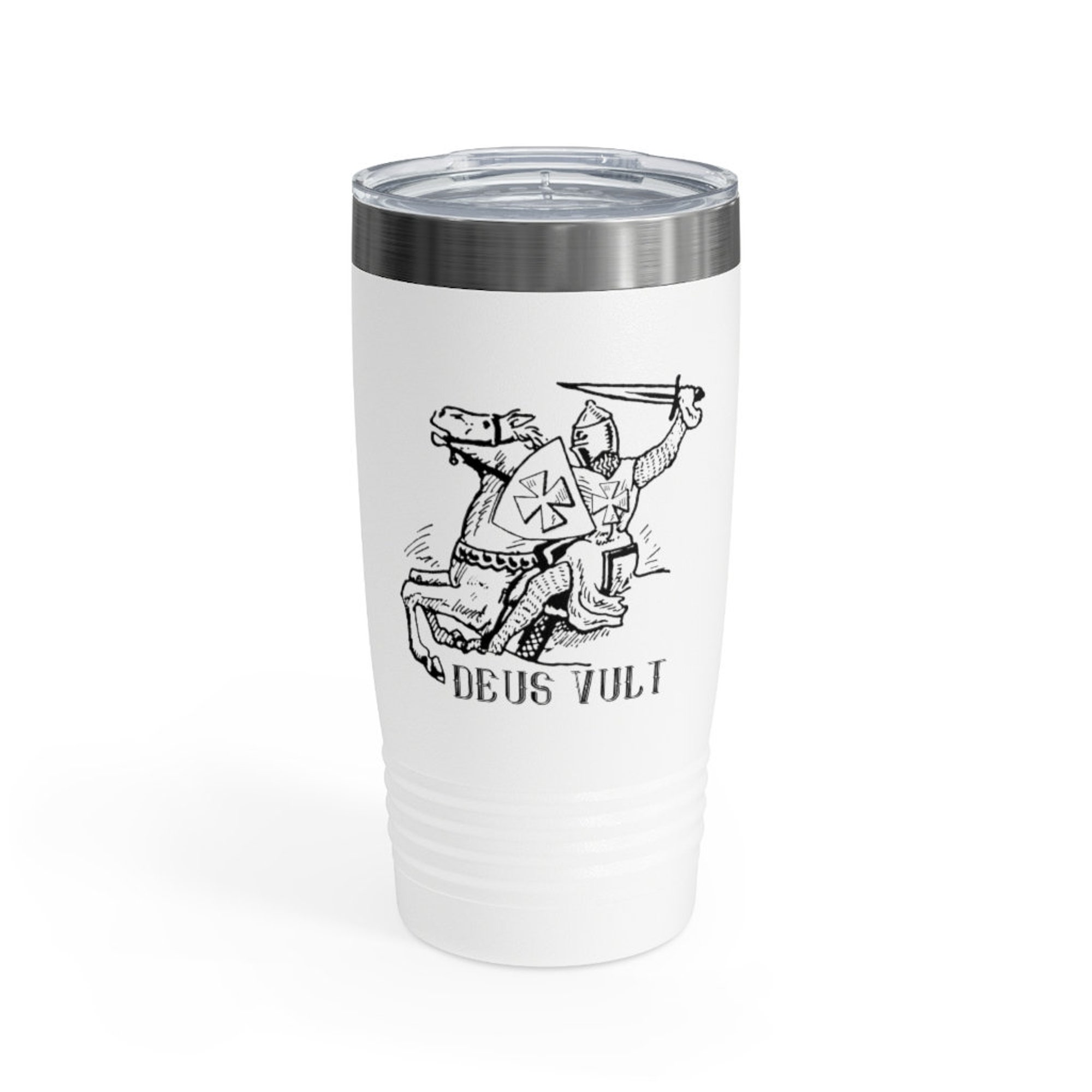 Discover Crusader "Deus Vult" Vacuum  Ringneck Tumbler