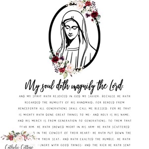 The Magnificat Catholic/christian Prayer - Marian Digital Printable ...