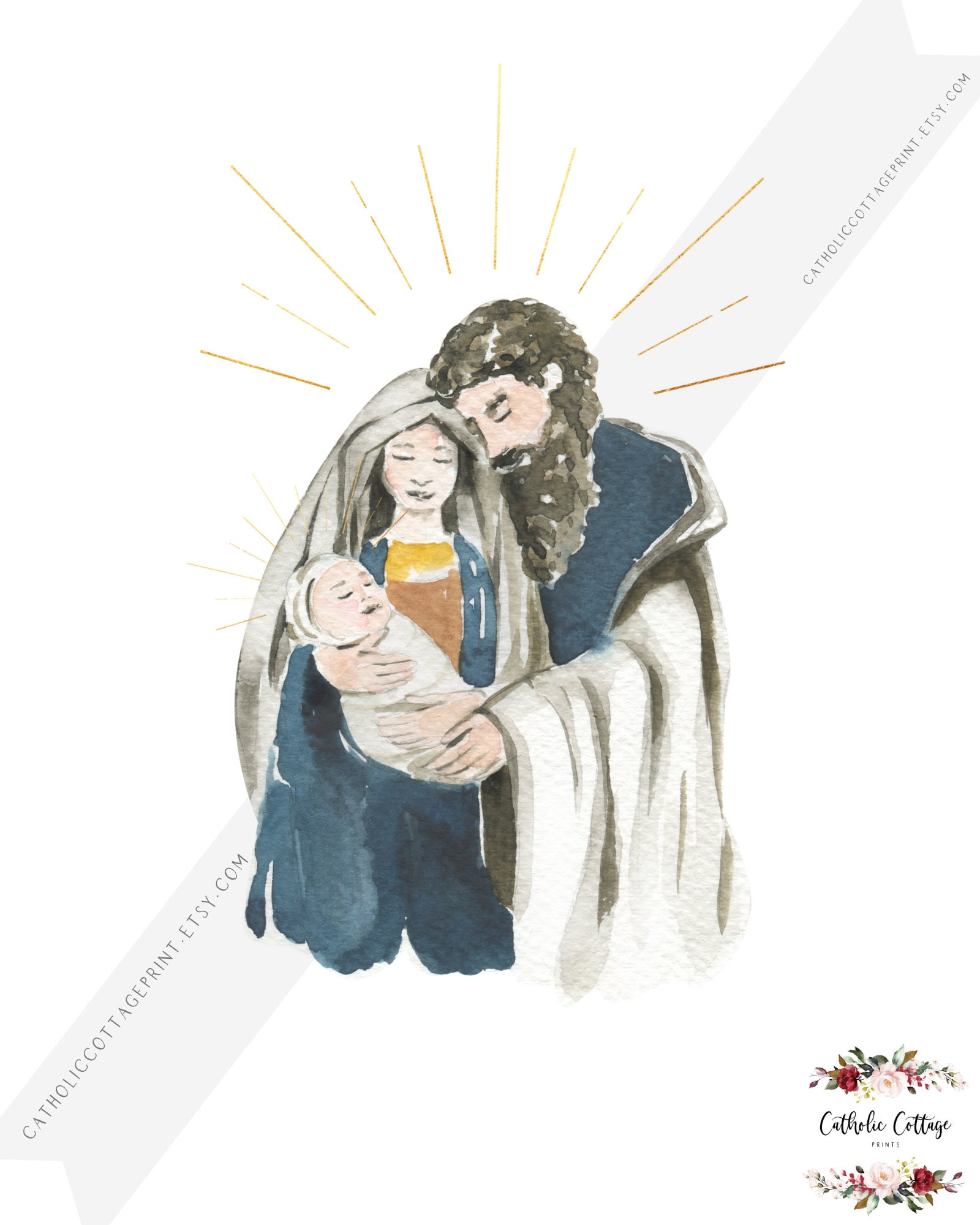 Holy Family Printable Catholic Digital Download Etsy