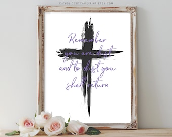 Lent Digital Printable - Remember you are dust and to dust you shall return