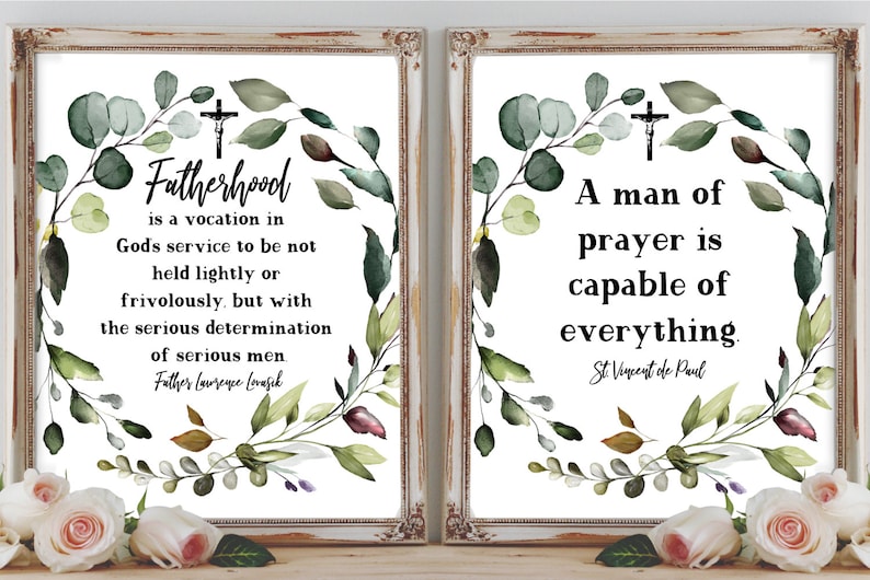Download Catholic Father's Day Gift Bundle Fatherhood Quote by | Etsy