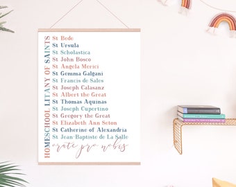 Homeschool Litany of Saints - pray for us IN LATIN orate pro nobis - Catholic Homeschool/Teacher Printable