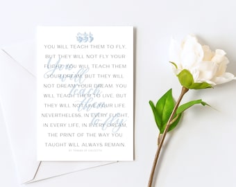 St. Mother Teresa of Calcutta Printable Quote - "You will teach them to fly..." - Catholic saint digital download/card