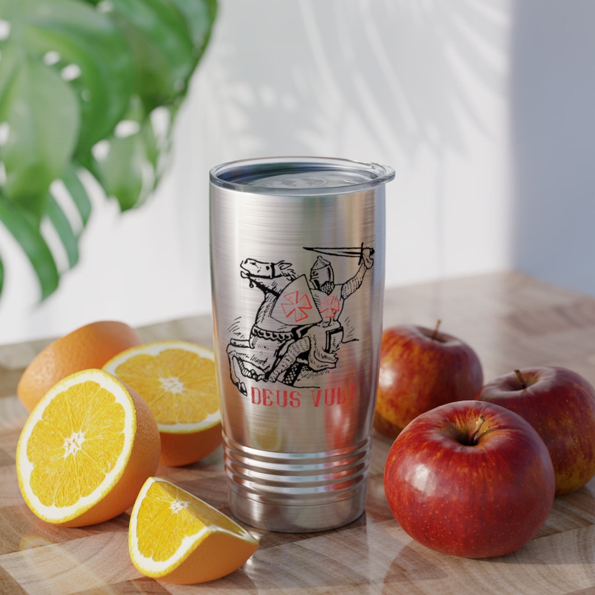 Discover Crusader "Deus Vult" Vacuum  Ringneck Tumbler